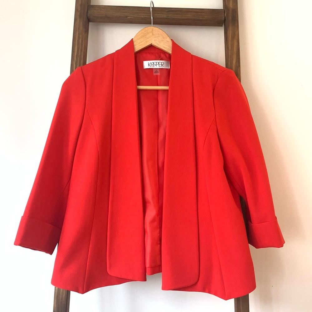 Kasper Red Crepe Blazer size 4